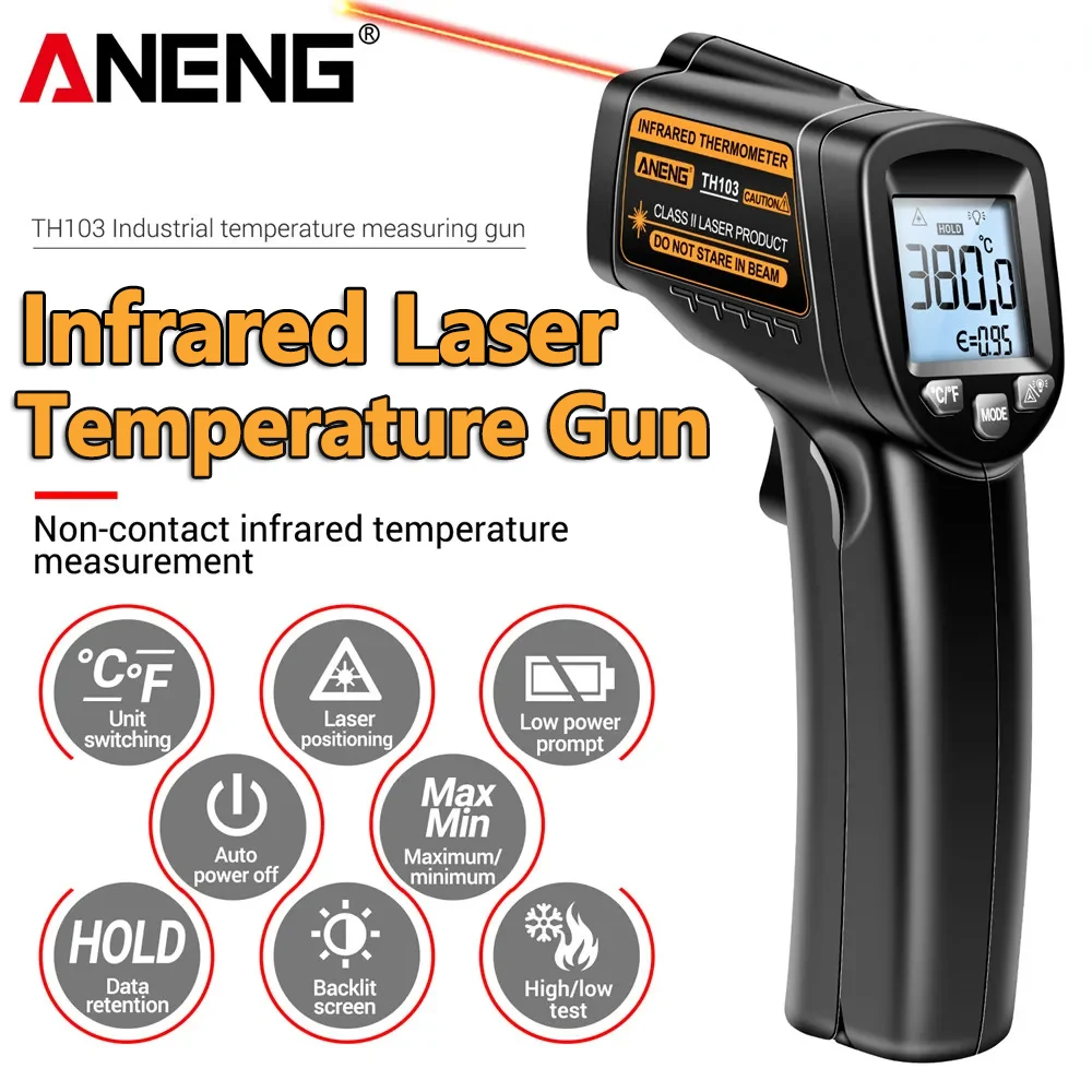 Industrial Laser Temperature Sensor - 적외선 레이저 온도계 -20 ° C~380