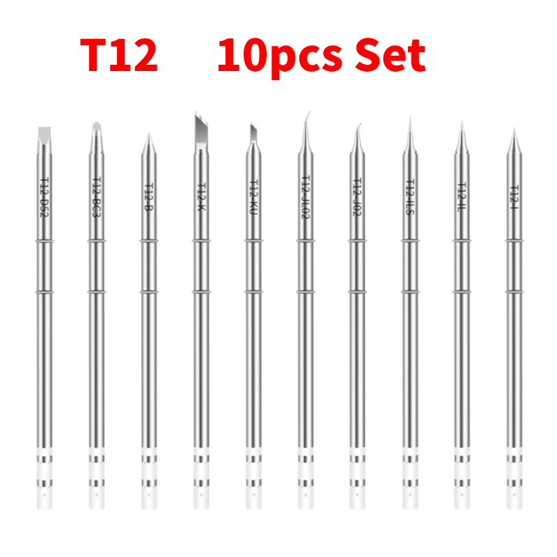 Industrial Laser Soldering Iron - 10pcs T12 세트 납땜 인두 팁