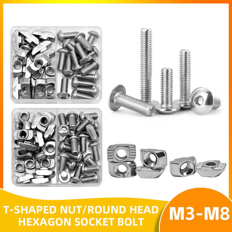 Aluminum T-Slot Profile - T-너트 나사 키트 T 트랙 너트