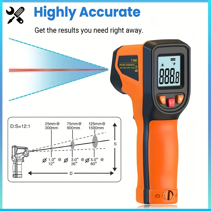 Industrial Laser Temperature Sensor - 디지털 적외선 온도계 비접촉 레이저 온도