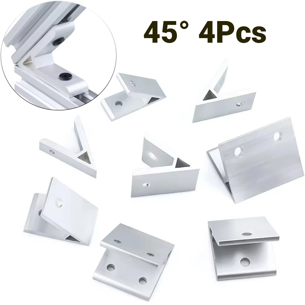 Aluminum T-Slot Profile - 4Pcs 45도 각도 코너 브래킷 2020
