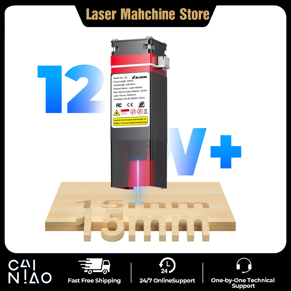 Industrial Laser Engraving Machine - ELIDOR Z6 6W/12W 레이저 모듈 업그레이드