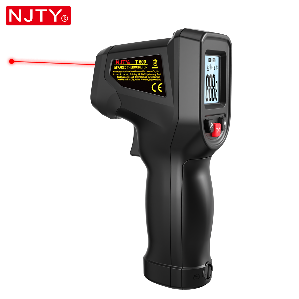 Industrial Laser Temperature Sensor - NJTY T600 적외선 온도계 건 비접촉식