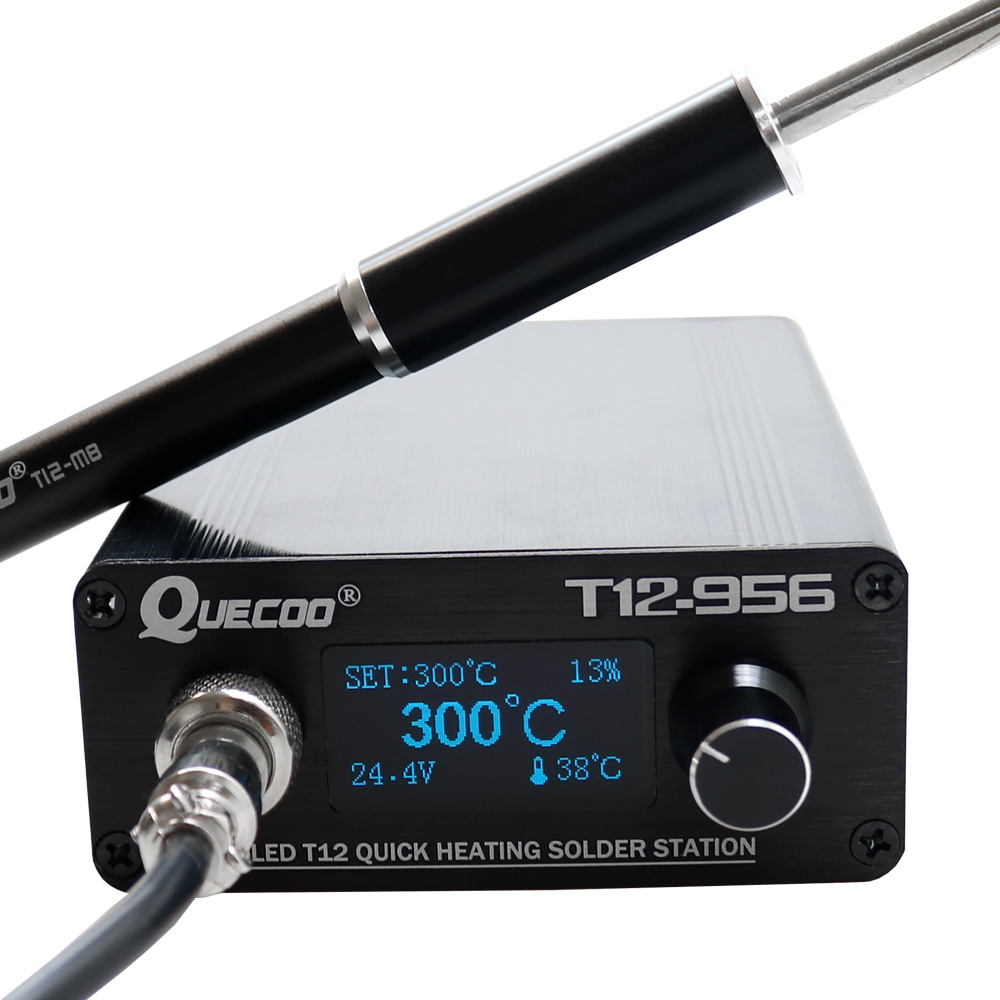 Industrial Laser Soldering Iron - QUECOO T12-956 납땜 디지털 스테이션 전자