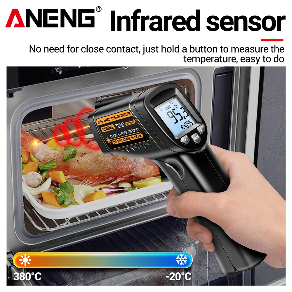 적외선 레이저 온도계 -20 ° C~380 ℃   IR - Industrial Laser Temperature Sensor 리뷰 및 가격