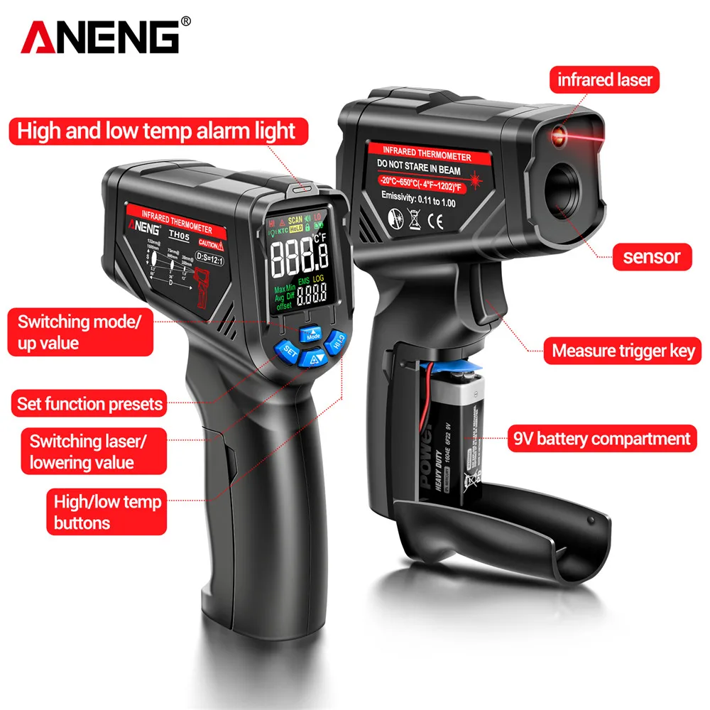 센서 건 회로 산업용 테스트 바닥 난방 튜브 온도 테스 - Industrial Laser Temperature Sensor 리뷰 및 가격