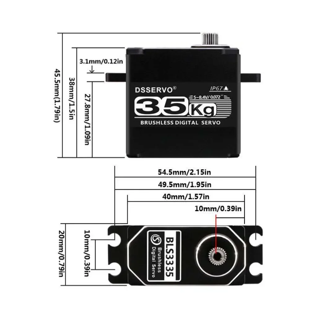35KG BLS3335 디지털 서보 모터 고속 브러시리 - Servo Motor Cnc 리뷰 및 가격