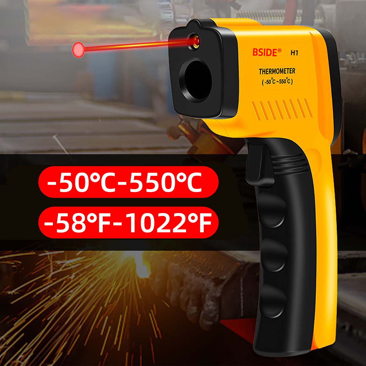 디지털 적외선 온도계 비접촉 디지털 레이저 온도계 건, - Industrial Laser Temperature Sensor 리뷰 및 가격
