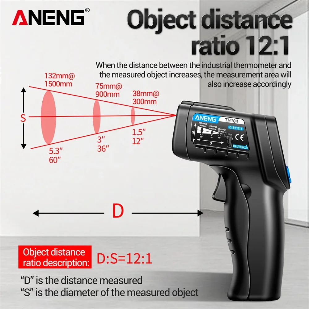 ANENG TH104 적외선 휴대용 온도계 -50~55 - Industrial Laser Temperature Sensor 리뷰 및 가격